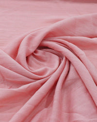 Tecido Crepe Encorpado Textura de Linho Rosé