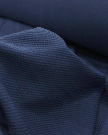 Tecido Crepe Texturizado 3D Azul Marinho