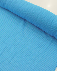 Tecido Crepe Misto Maquinetado Azul