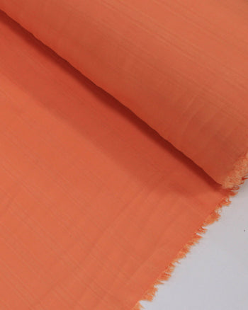 Tecido Viscose Texturizada Listras Verticais Brocadas Coral