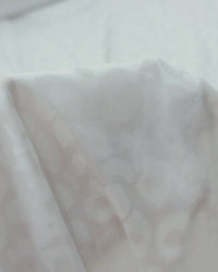 Tecido Cetim Brocado Animal Print Branco