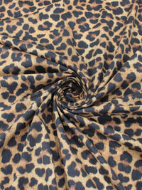Tecido Crepe Casca de Árvore Animal Print Onça