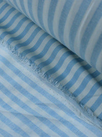 Tecido Viscose Listrada Azul Bebê