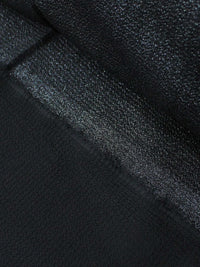 Tecido Crepe Bubble Metálico Prata e Preto