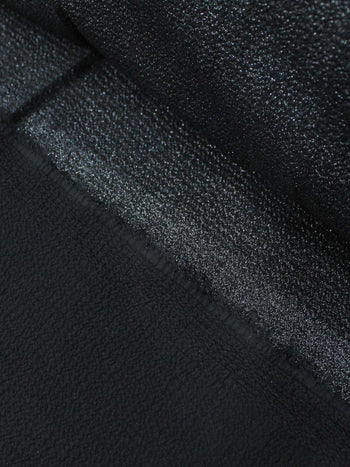 Tecido Crepe Bubble Metálico Prata e Preto
