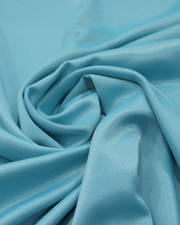 Tecido Crepe Grosso Acetinado Azul Turquesa