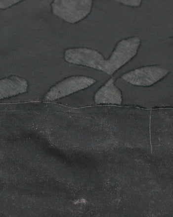 Tecido Crepe Flores Brocado Preto