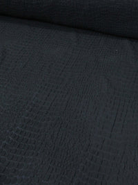 Tecido Crepe GGT Textura Crocodilo Preto