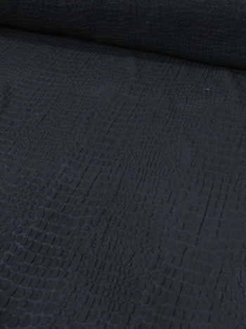 Tecido Crepe GGT Textura Crocodilo Preto