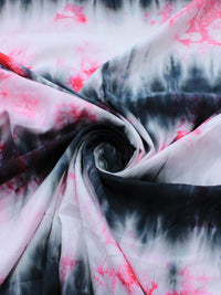Tecido Viscose Tie Dye Rosa e Preto