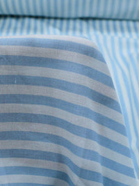 Tecido Viscose Listrada Azul Bebê
