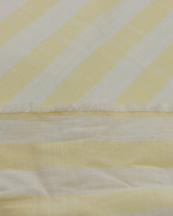 Tecido Cambraia de Linho Mista Italiano Listra Amarelo