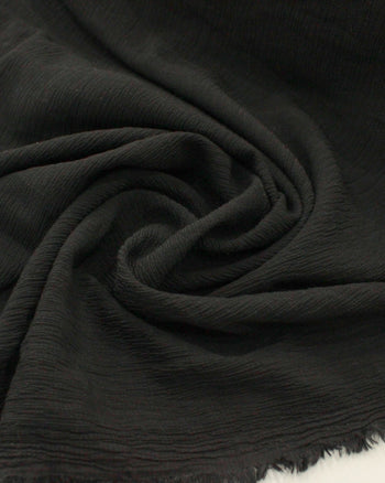 Tecido Crepe Maquinetado Preto