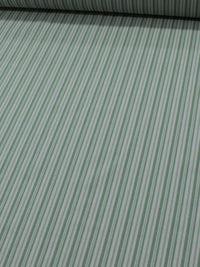 Tecido Linho Misto Listras Duplas Verde e Creme