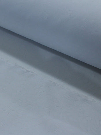 Tecido Jacquard Ramos e Flores Branco