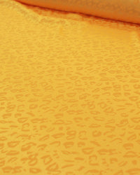 Tecido Cetim Brocado Animal Print Amarelo