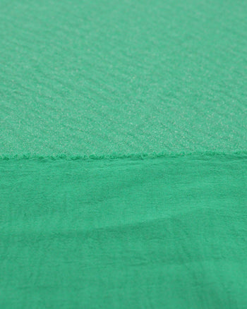 Tecido Crepe Enrugado Verde Bandeira