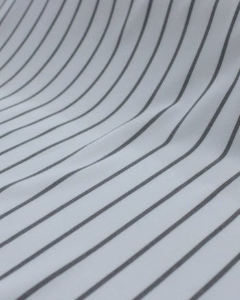 Tecido Crepe Grosso Listras Branco e Preto