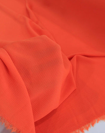 Tecido Crepe Bubble com Elastano Laranja