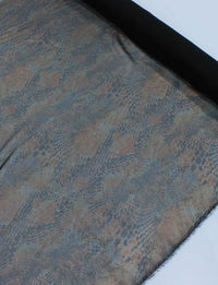 Tecido Crepe Chiffon com Foil Animal Print Preto