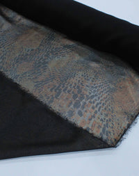 Tecido Crepe Chiffon com Foil Animal Print Preto