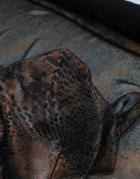 Tecido Crepe Chiffon com Foil Animal Print Preto