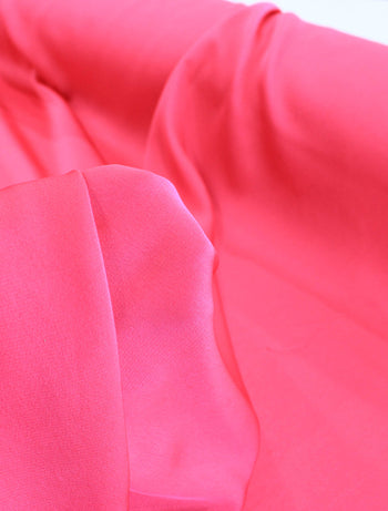 Tecido Crepe Bubble Acetinado Rosa Pink