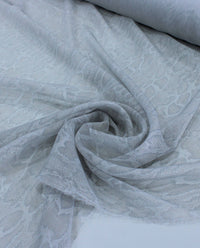 Tecido Crepe Chiffon com Foil Animal Print Cobra Prata