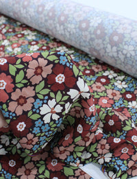 Tecido Viscose Premium Tapete Floral Outono