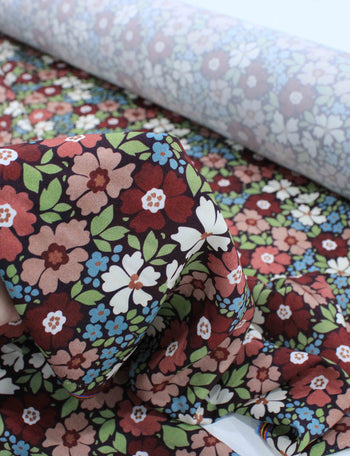 Tecido Viscose Premium Tapete Floral Outono
