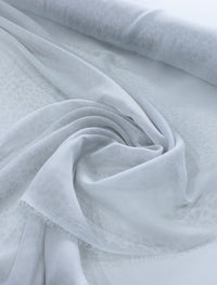 Tecido Crepe Chiffon com Foil Animal Print Classico Prata