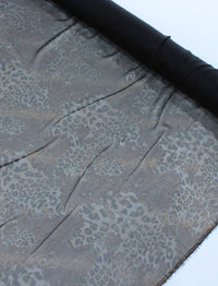 Tecido Crepe Chiffon com Foil Animal Print Dourado e Preto