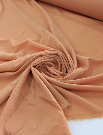 Tecido Crepe Bubble com Elastano Castanho