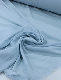 Tecido Crepe Bubble com Elastano Azul Bebê