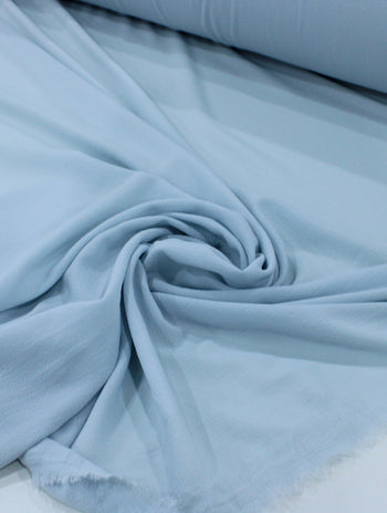 Tecido Crepe Bubble com Elastano Azul Bebê