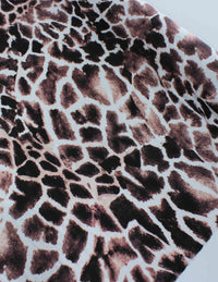 Tecido Viscose Italiana Macro Animal Print Tons de Marrom