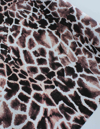 Tecido Viscose Italiana Macro Animal Print Tons de Marrom