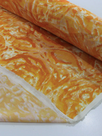 Tecido Viscose Italiano Pinturas Abstratas Ferrugem