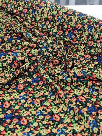 Tecido Crepe Italiano Micro Floral Colorido