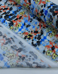 Tecido Viscose Italiano Flores em Aquarela Amarelo