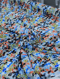 Tecido Viscose Italiano Flores em Aquarela Amarelo