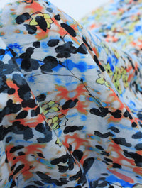 Tecido Viscose Italiano Flores em Aquarela Amarelo