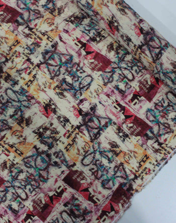 Tecido Viscose Italiano Colagens Coloridas