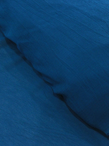 Tecido Crepe Plissado Azul Petróleo