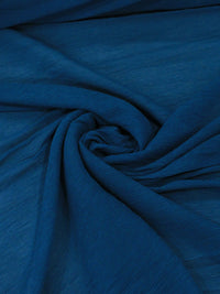 Tecido Crepe Plissado Azul Petróleo