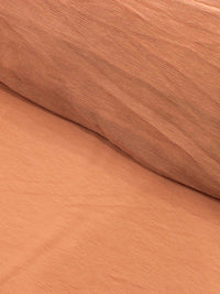 Tecido Crepe Micro Plissado Salmão Forte