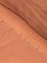 Tecido Crepe Micro Plissado Salmão Forte
