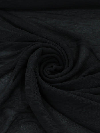Tecido Crepe Micro Plissado Preto