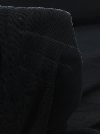 Tecido Crepe Micro Plissado Preto
