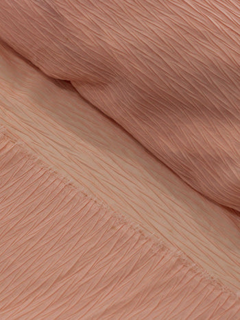 Tecido Crepe Plissado Escamas Salmão